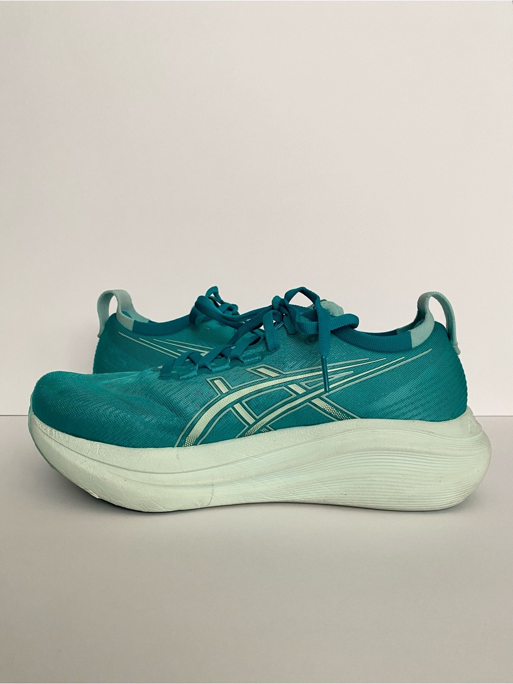 Asics GEL-NIMBUS 27 Wave Teal/Illuminate Mint Sz 9 - Picture 6 of 14